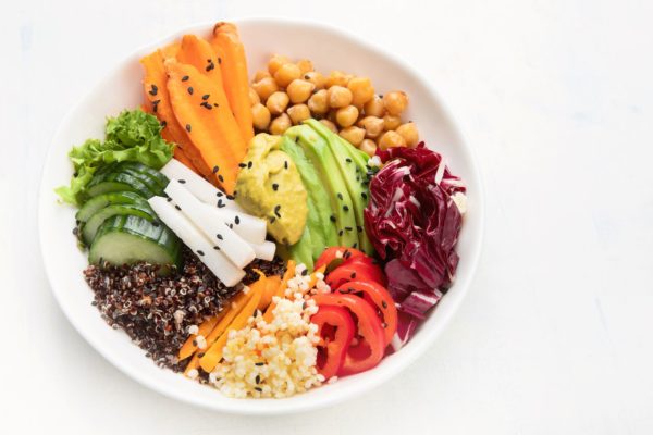 Salatbowl-Puzzle vegan